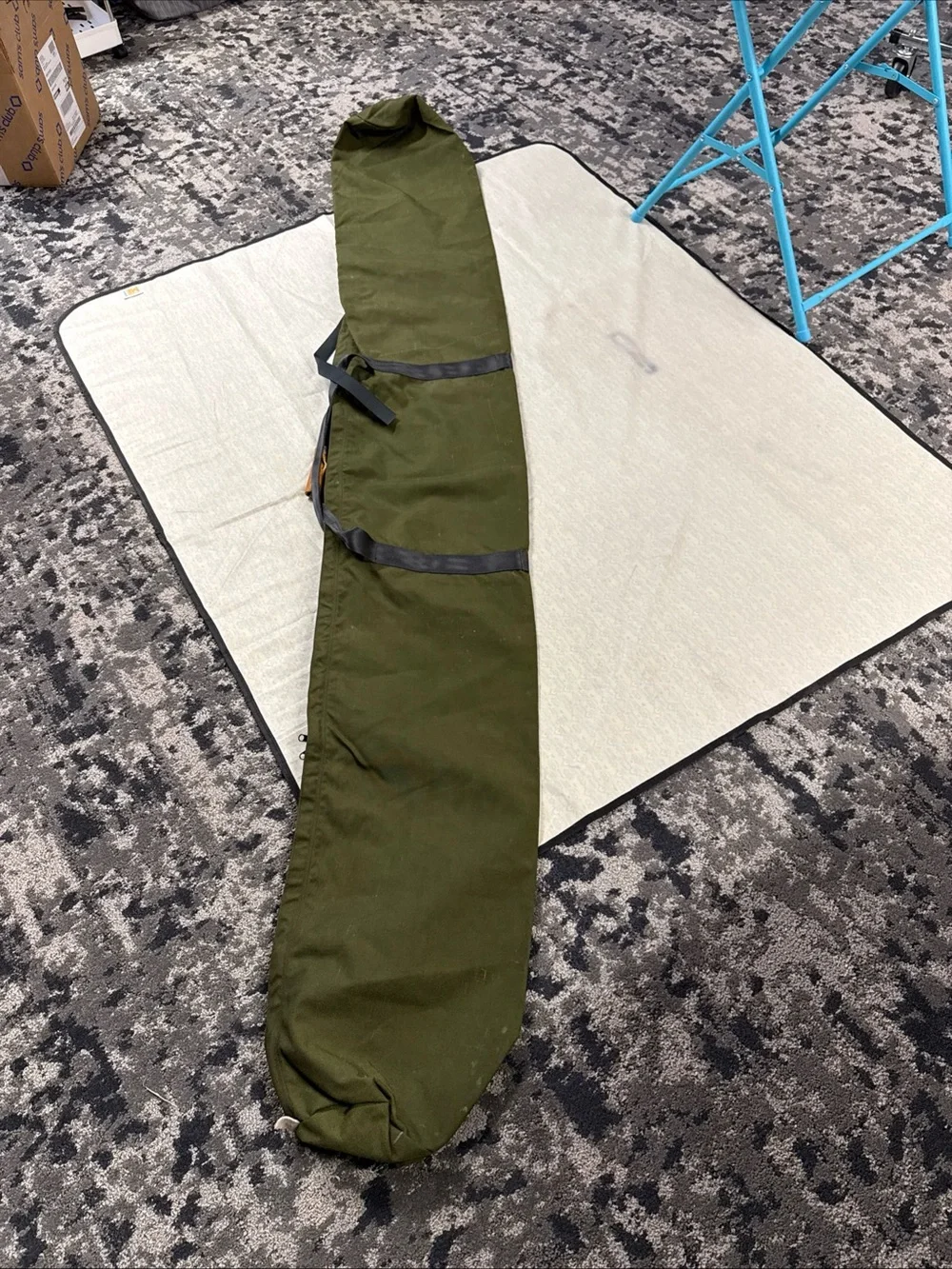 Outdoor Products Olive Green Canvas Fishing Rod Gear Travel Case ~13